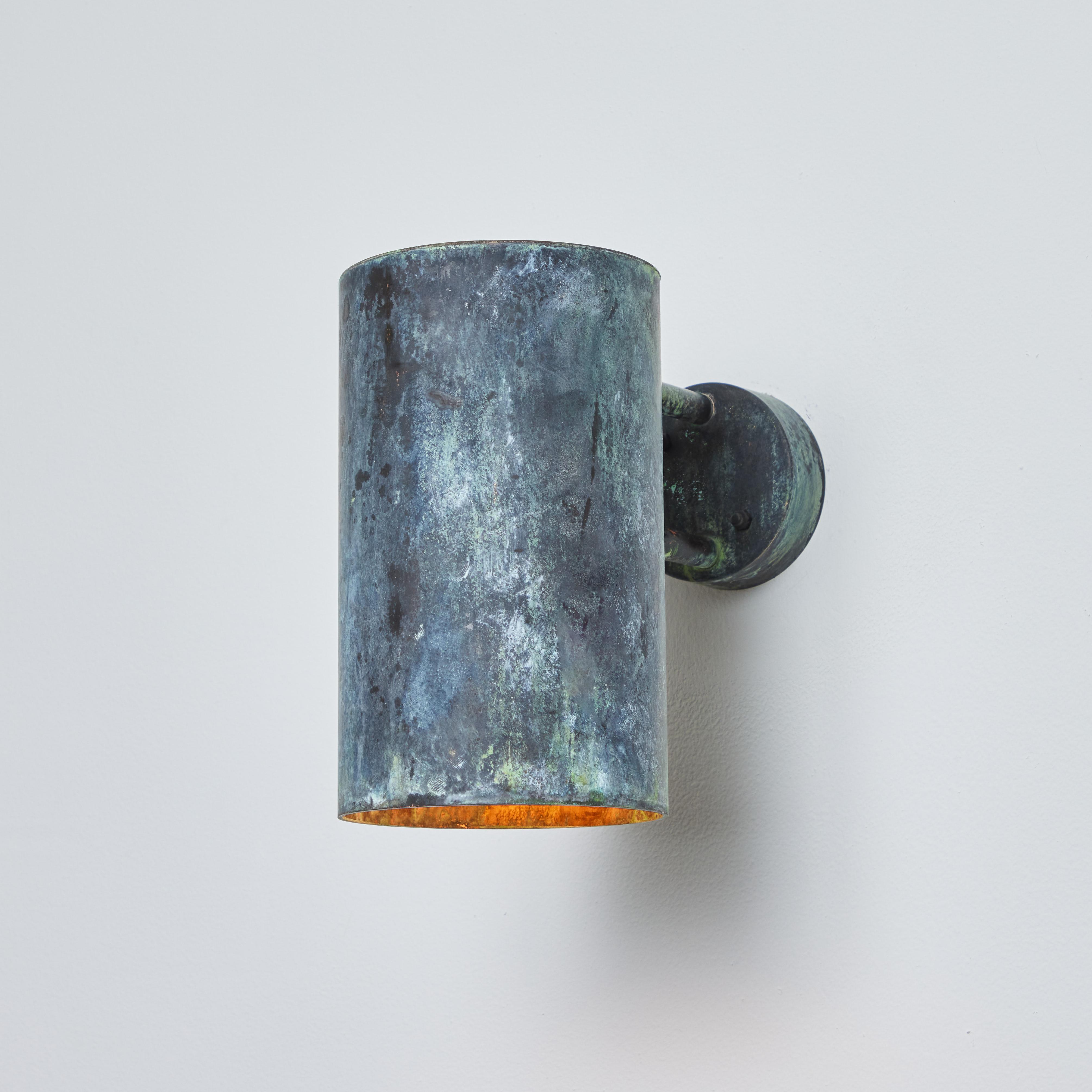 Scandinavian Modern Large Hans-Agne Jakobsson C 627 'Rulle' Darkly Patinated Outdoor Sconce For Sale