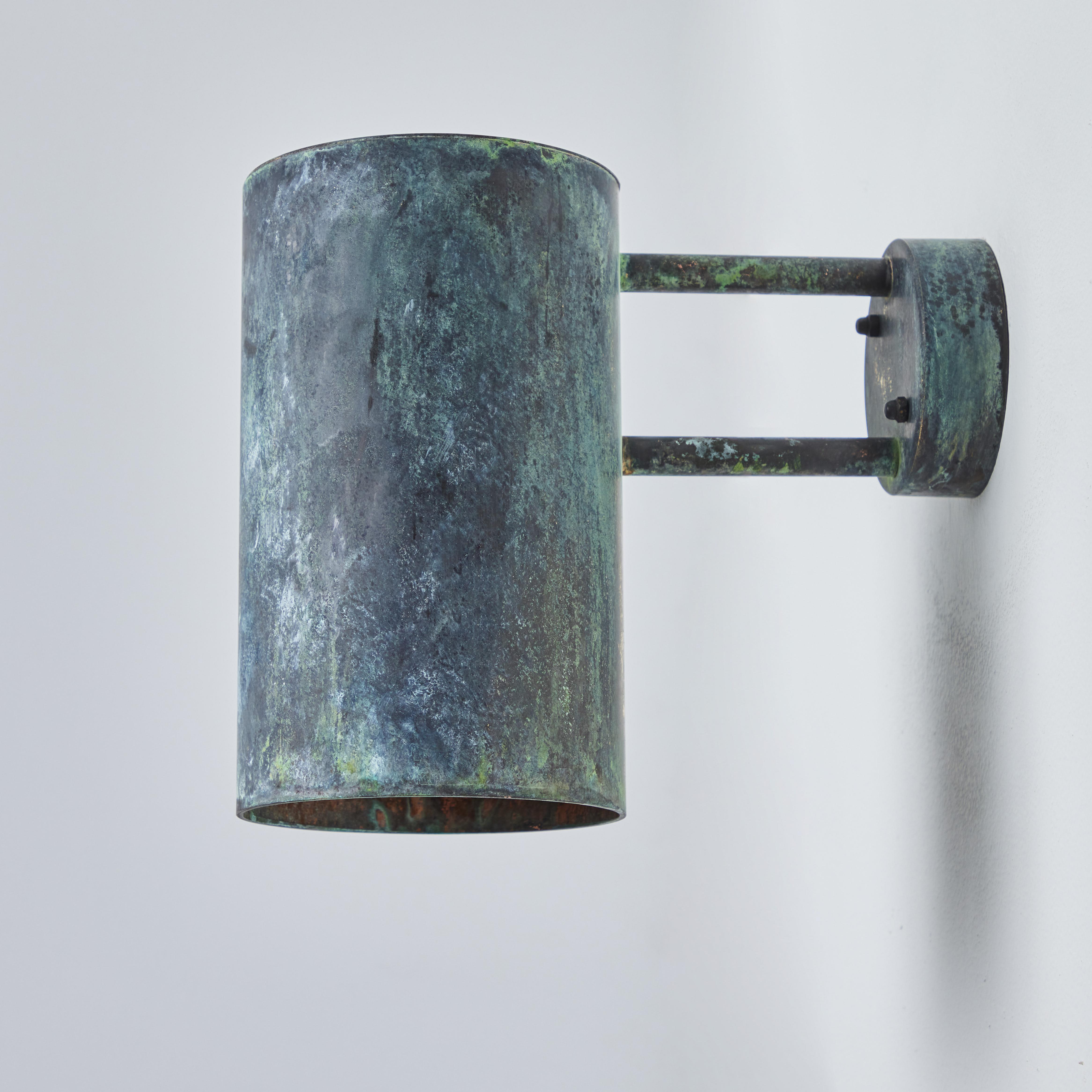Swedish Large Hans-Agne Jakobsson C 627 'Rulle' Darkly Patinated Outdoor Sconce For Sale