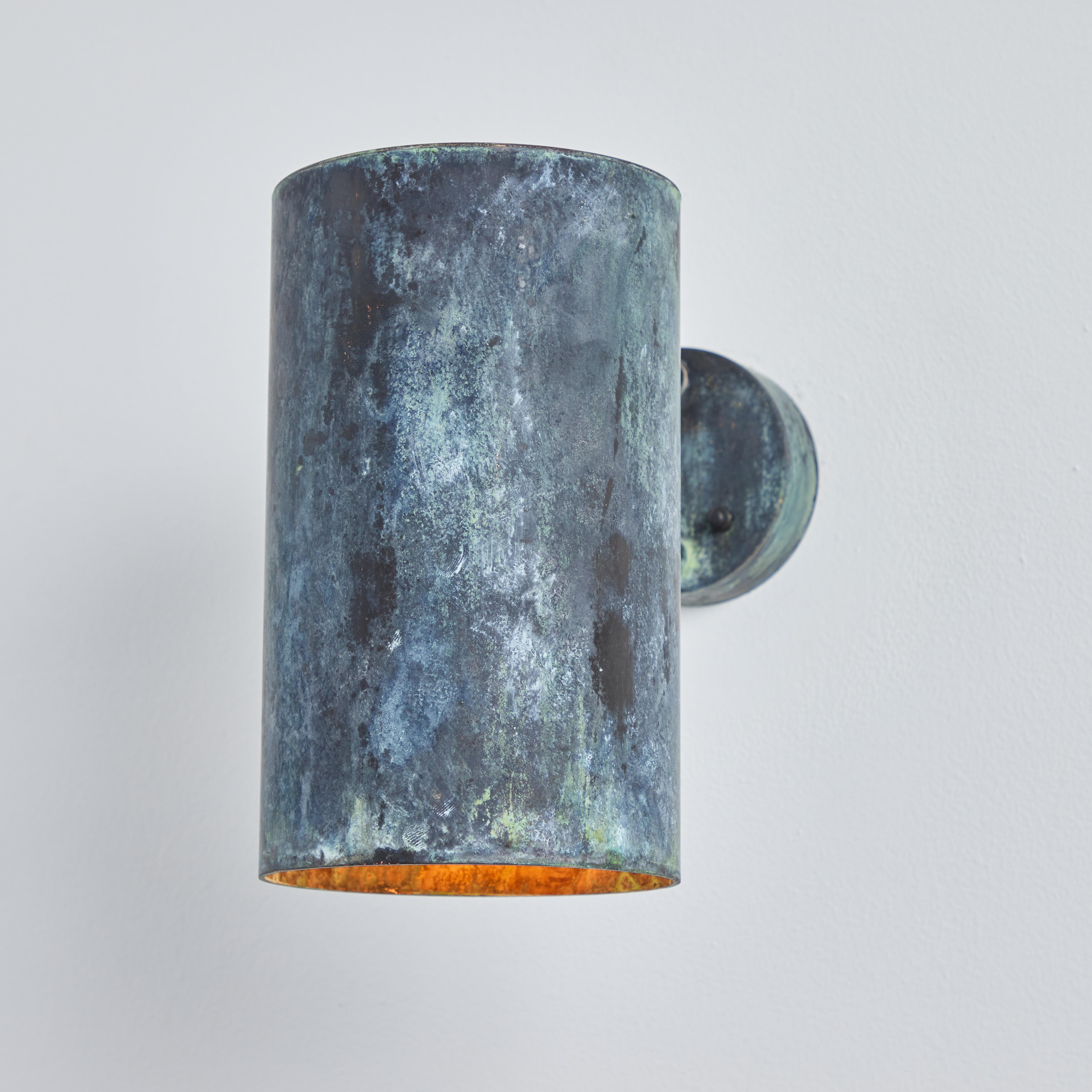 Metal Large Hans-Agne Jakobsson C 627 'Rulle' Darkly Patinated Outdoor Sconce For Sale