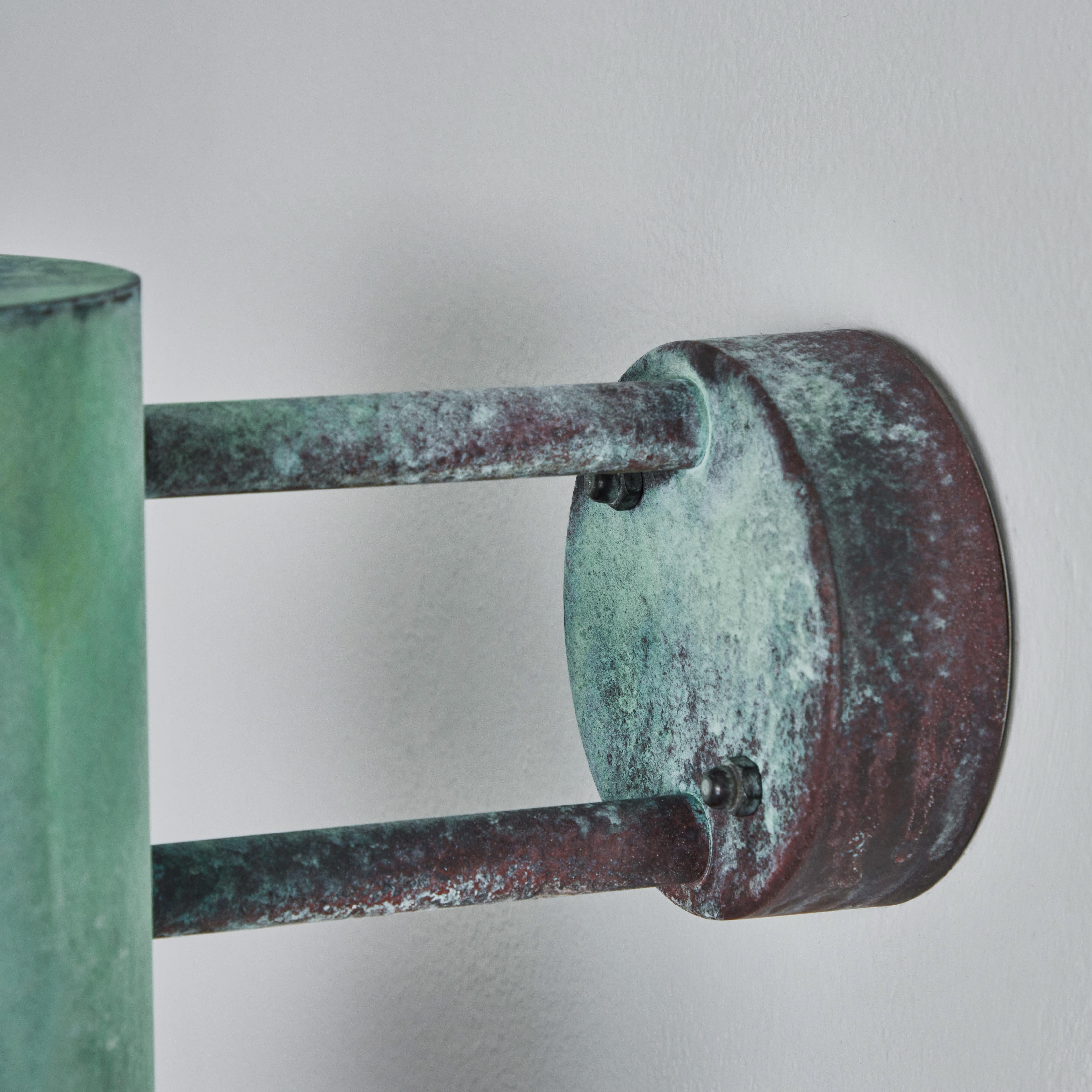 Large Hans-Agne Jakobsson C 627 'Rulle' Verdigris Patinated Outdoor Sconce For Sale 4