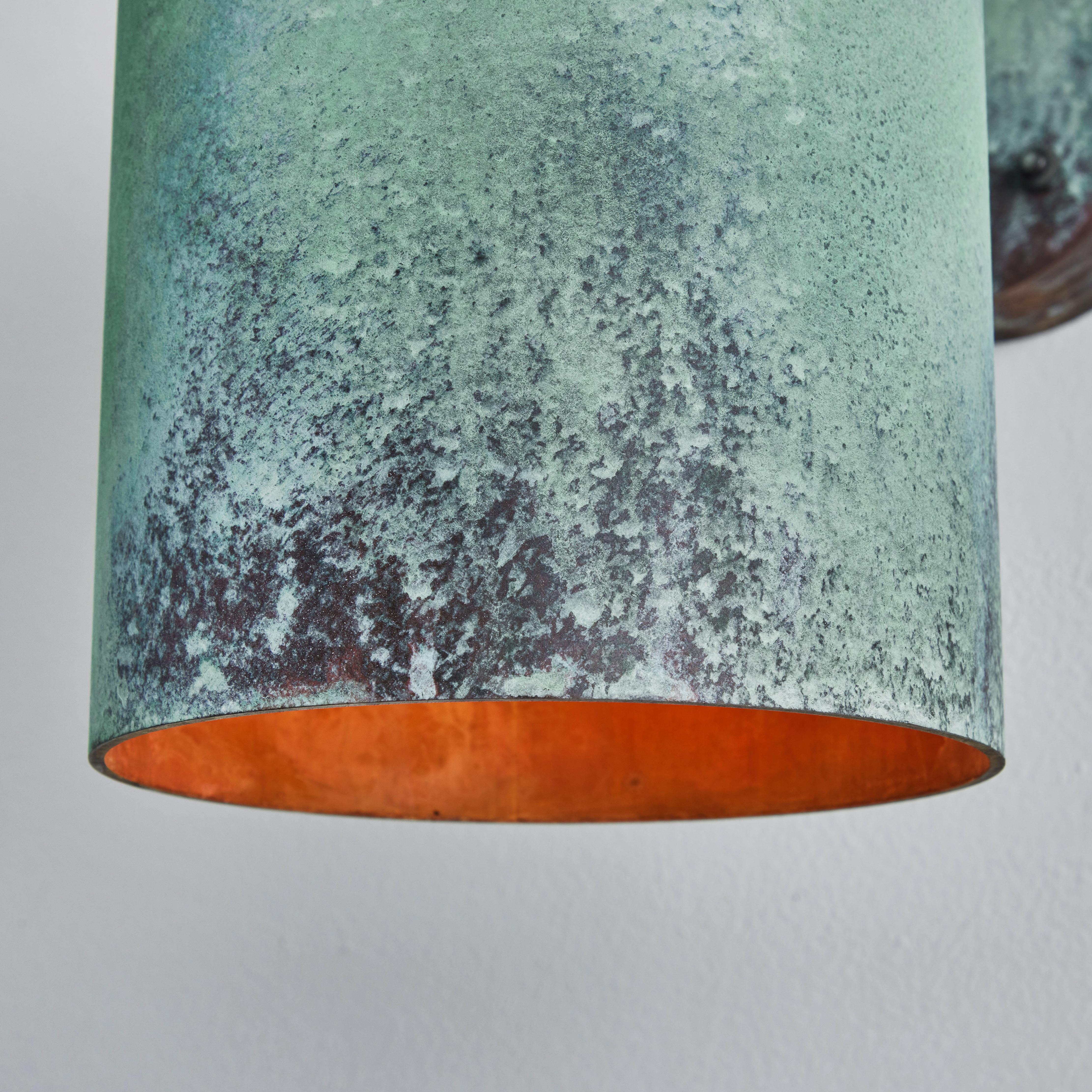 Large Hans-Agne Jakobsson C 627 'Rulle' Verdigris Patinated Outdoor Sconce For Sale 5