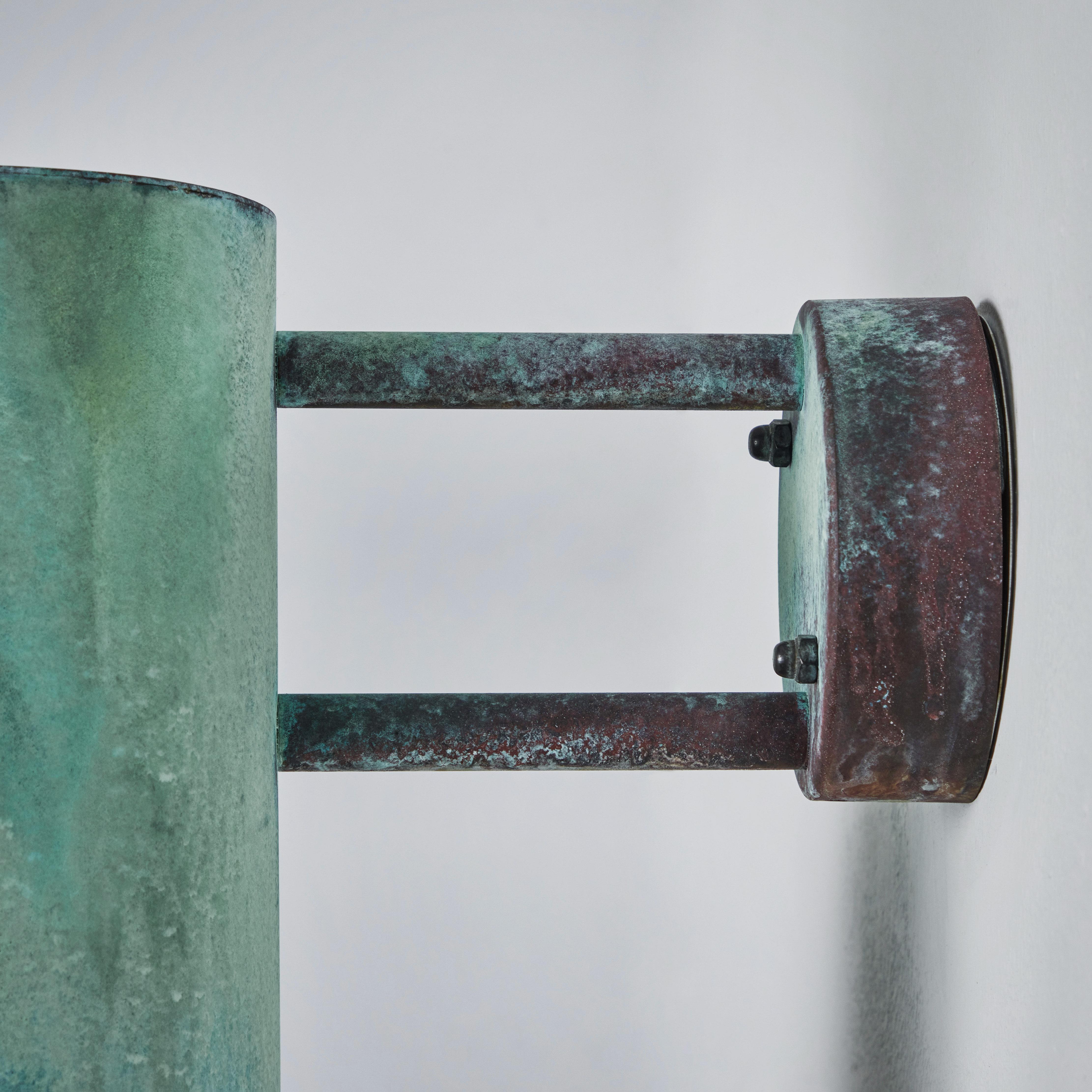Large Hans-Agne Jakobsson C 627 'Rulle' Verdigris Patinated Outdoor Sconce For Sale 9