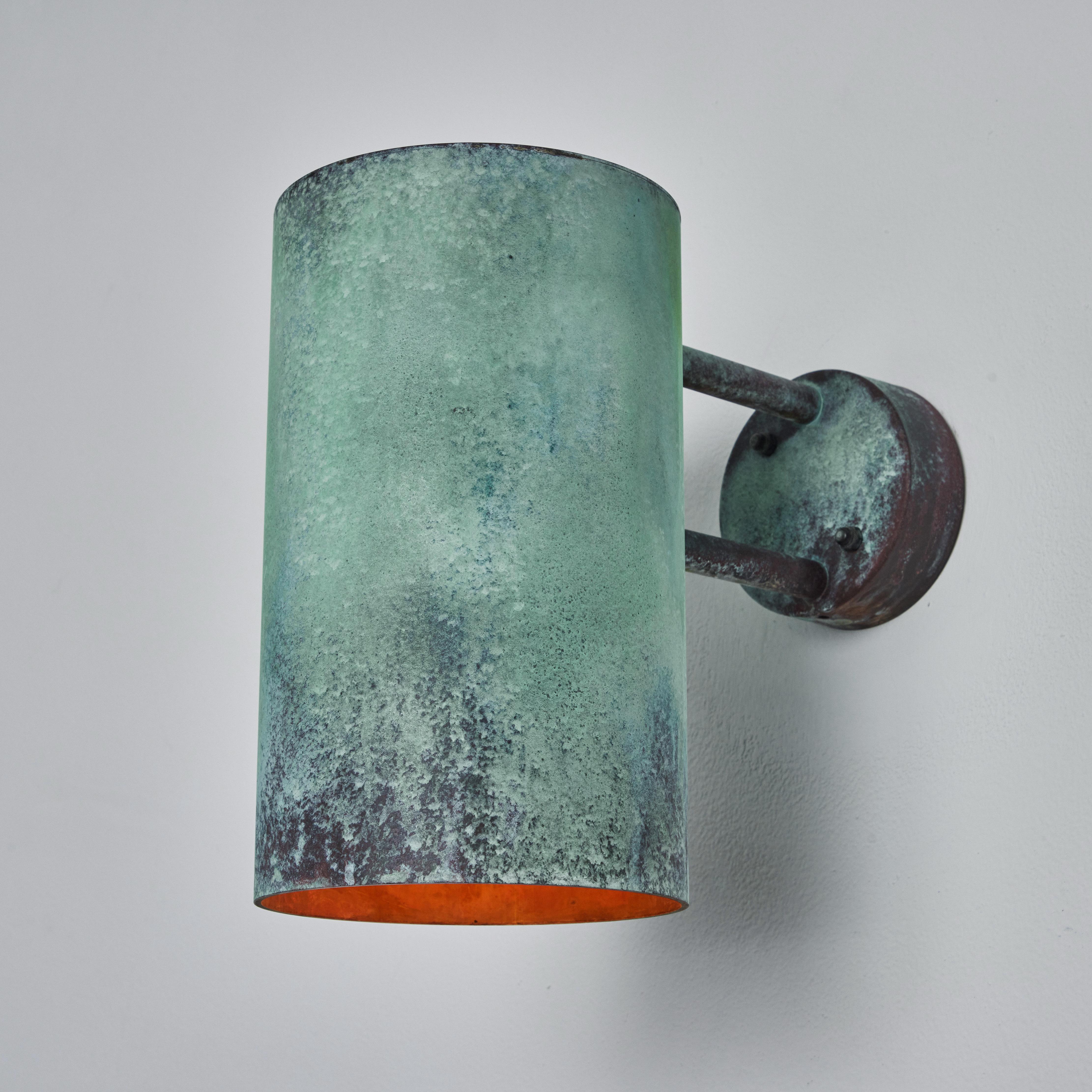 Contemporary Large Hans-Agne Jakobsson C 627 'Rulle' Verdigris Patinated Outdoor Sconce For Sale