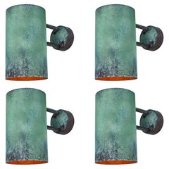 Large Hans-Agne Jakobsson C 627 'Rulle' Verdigris Patinated Outdoor Sconce