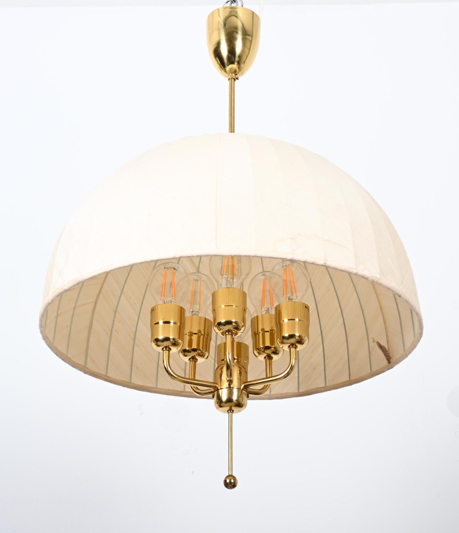 Large Hans-Agne Jakobsson Carolin Ceiling Pendant (Messing) im Angebot