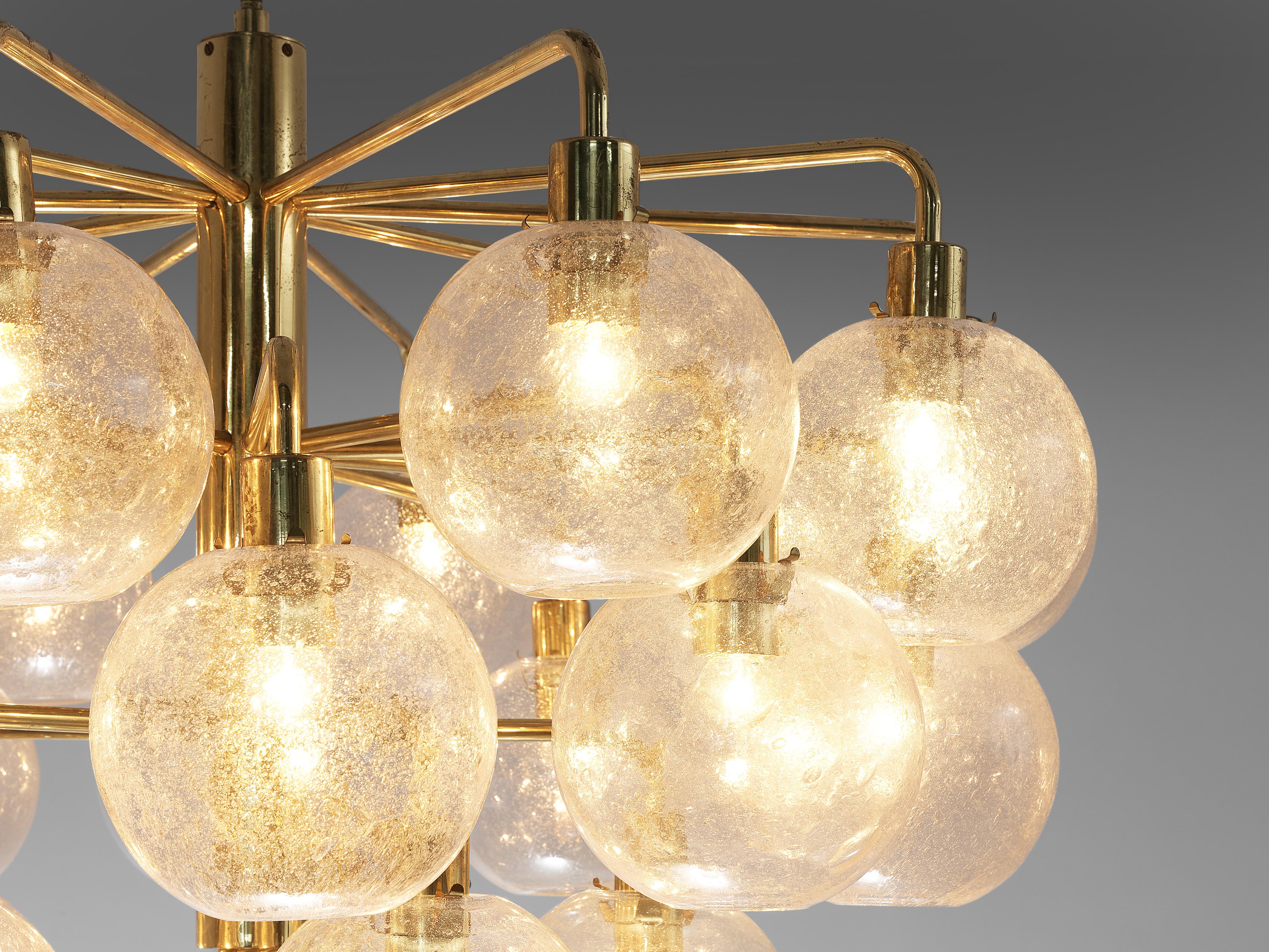 Scandinavo moderno Grande lampadario Hans-Agne Jakobsson con sfere di vetro in vendita