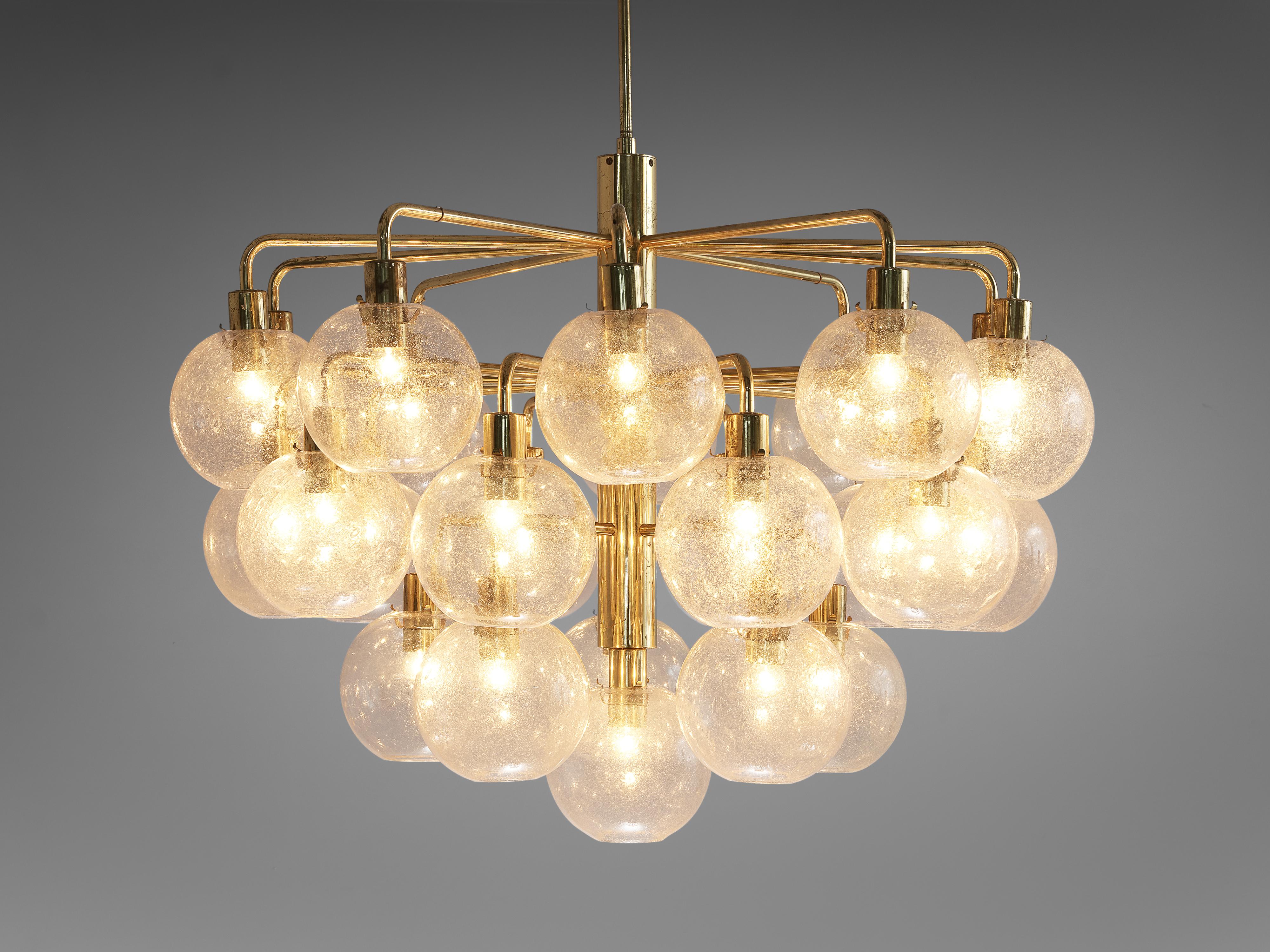 Svedese Grande lampadario Hans-Agne Jakobsson con sfere di vetro in vendita