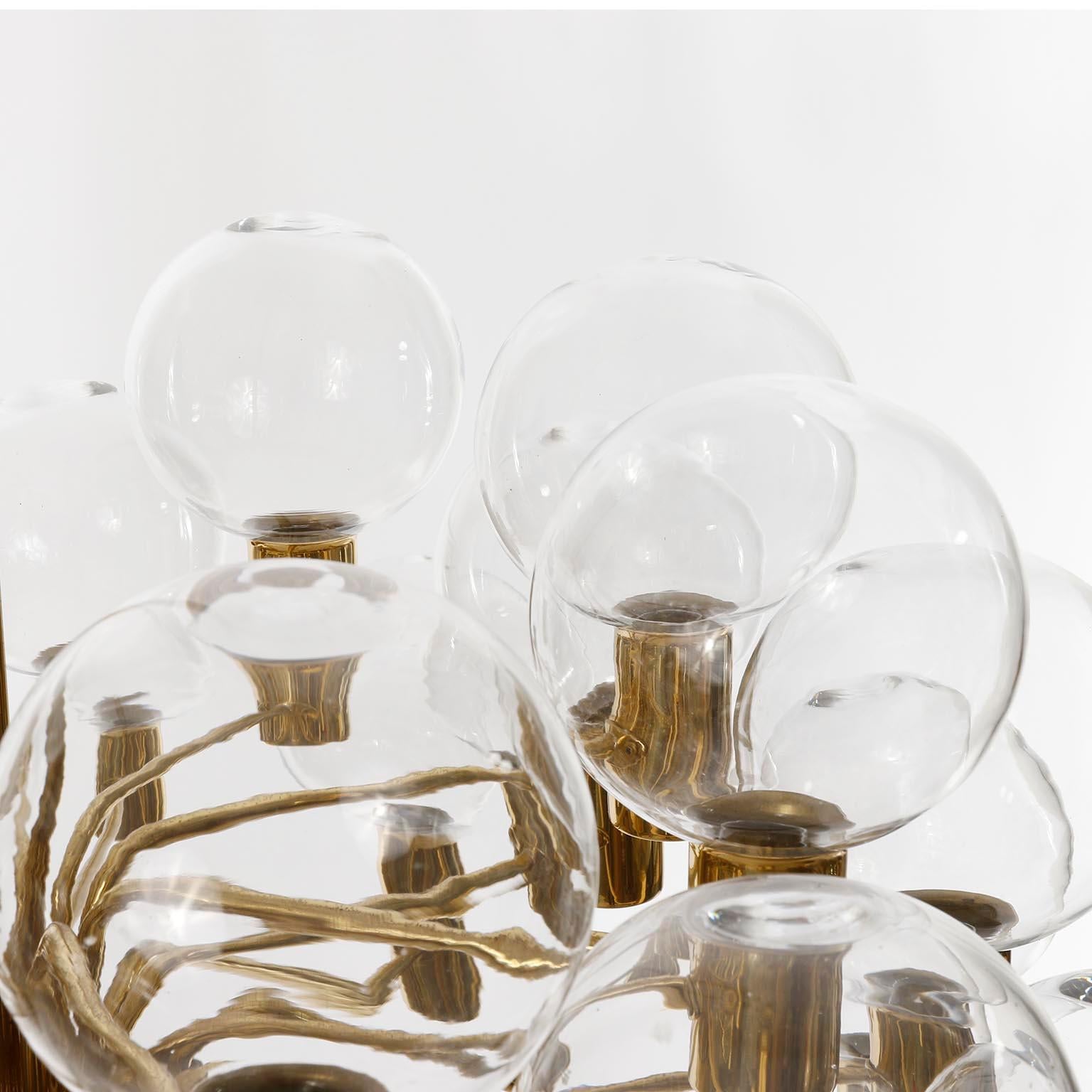 Large Hans-Agne Jakobsson 'Patricia T372/24' Chandelier, Markaryd, Sweden 1960s For Sale 1