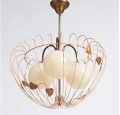 Lampada da soffitto grande, attribuita a Hans Bergström