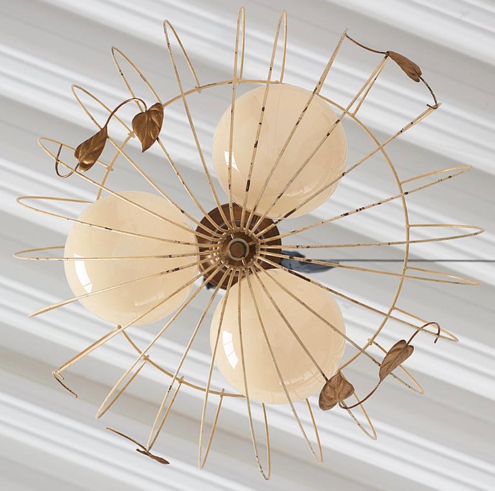 Large, Hans Bergström Attributed Ceiling Light / 2 Available In Good Condition For Sale In Long Island City, NY