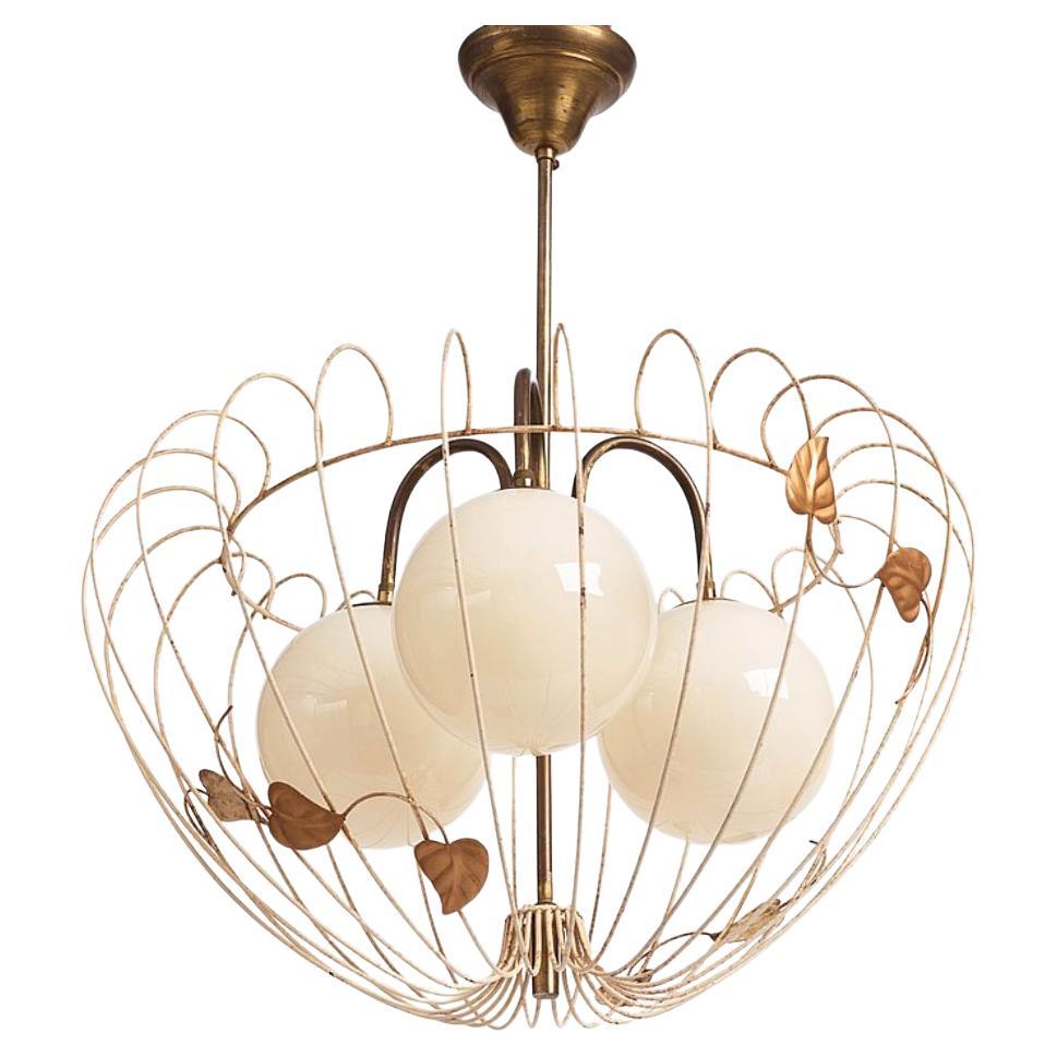 Large, Hans Bergström Attributed Ceiling Light / 2 Available