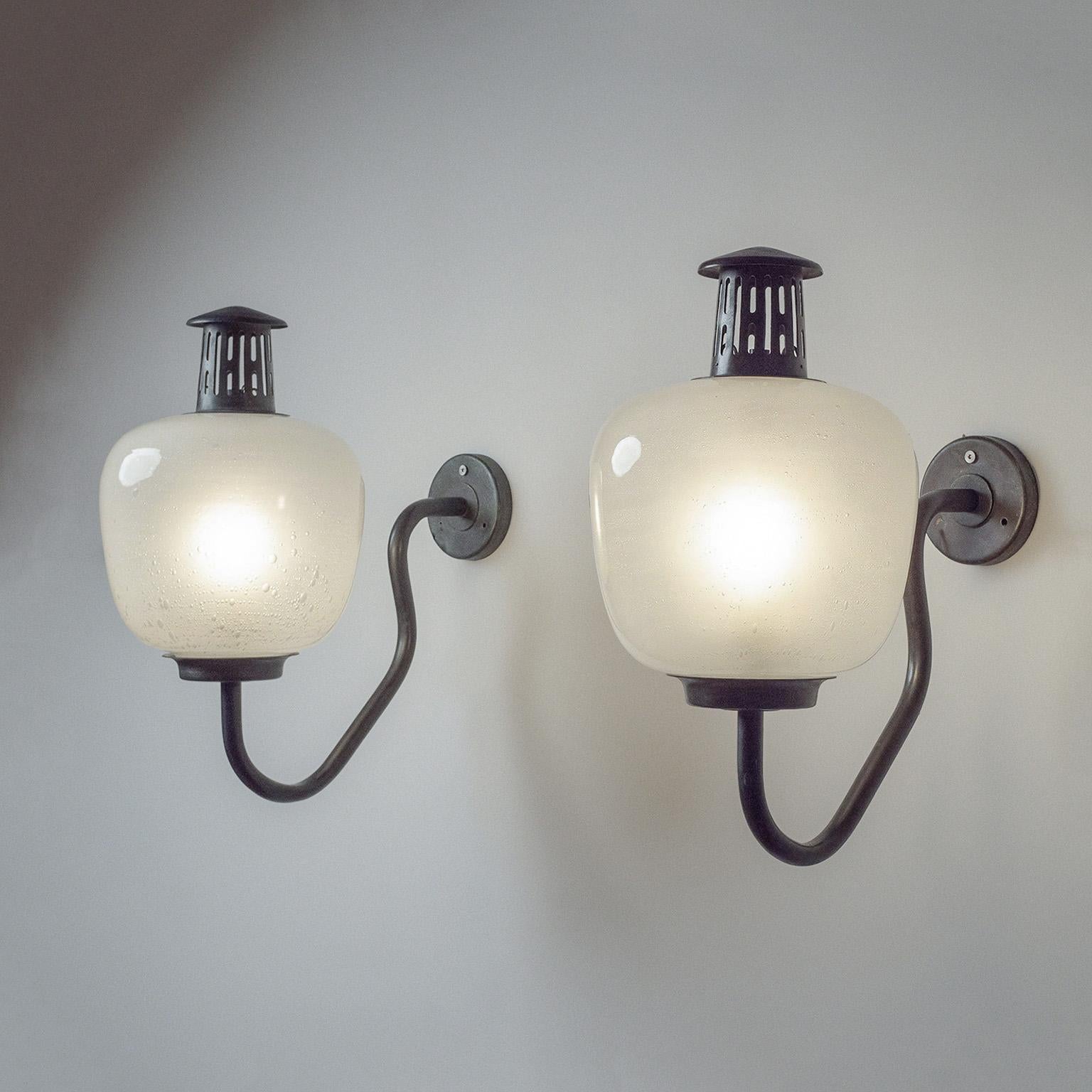 Grandes appliques en cuivre de Hans Bergström, années 1940 en vente 3