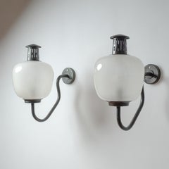 Large Hans Bergström Copper Wall Lights, 1940s