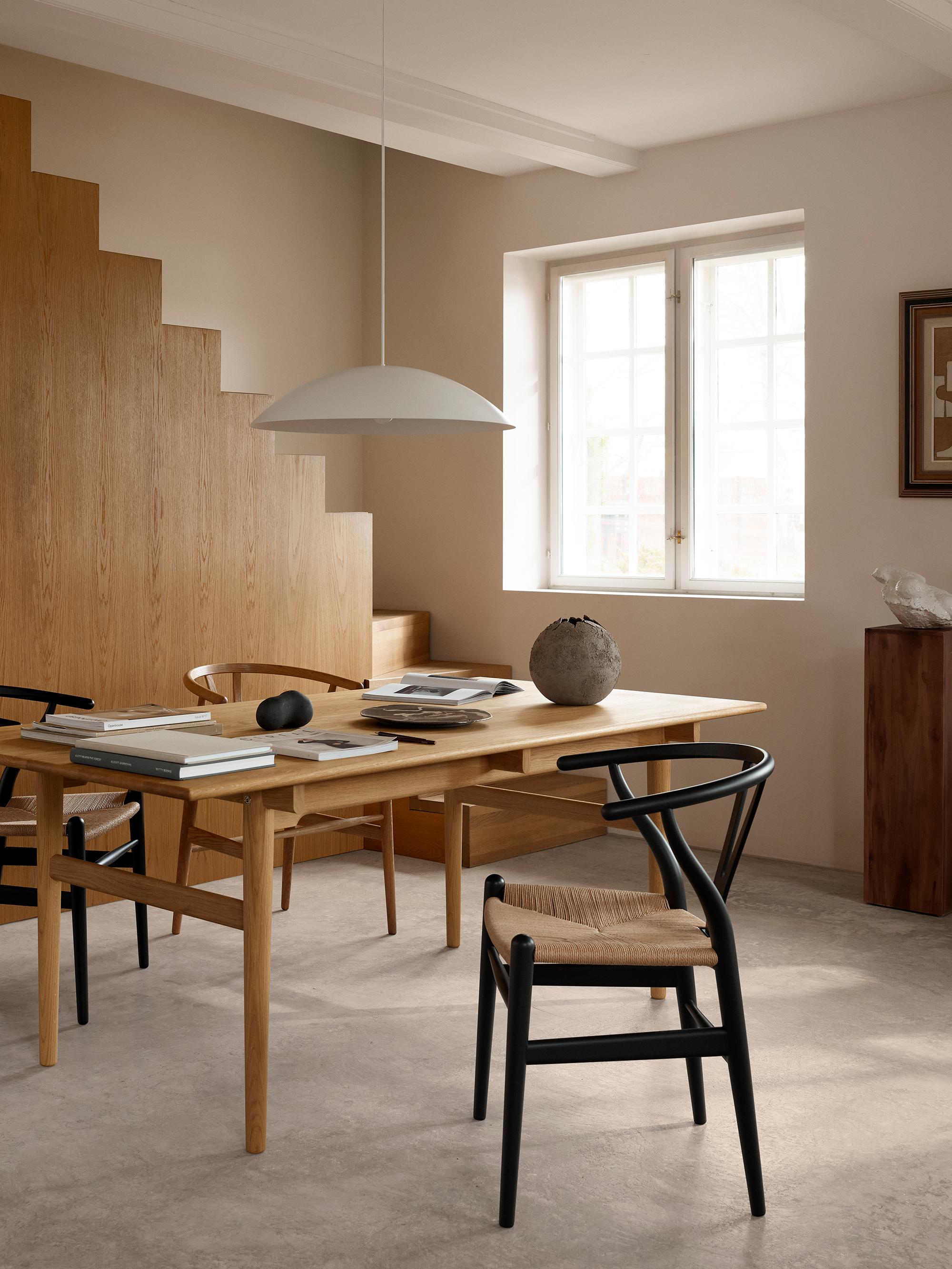 Danish Large Hans J Wegner 'CH327' Dining Table in Oiled Oak for Carl Hansen & Son For Sale