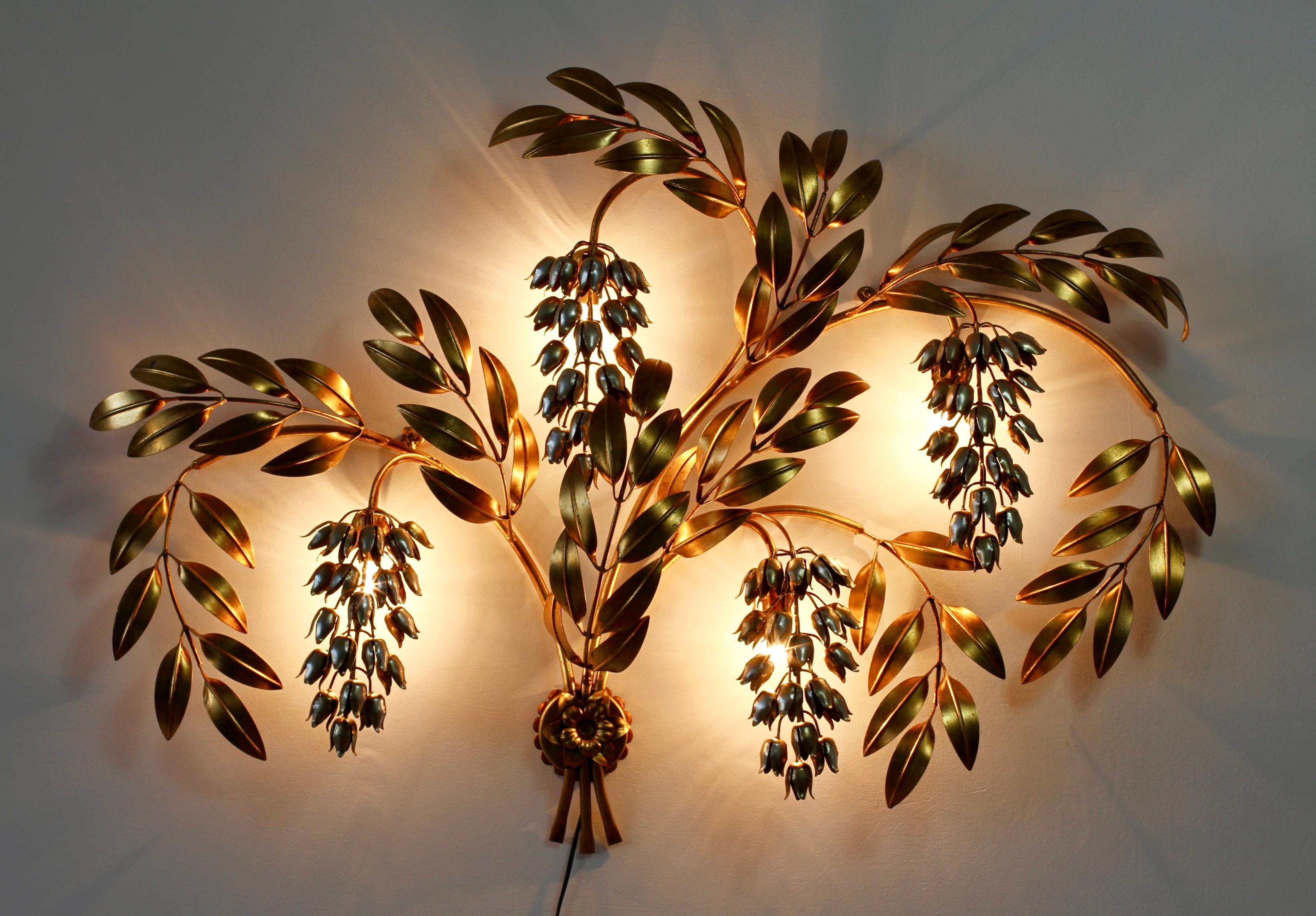 Große Hans Kögl Pioggia d'Oro Verschnörkelte Vintage Vergoldete Wandleuchte, Lampe oder Wandleuchter im Angebot 4