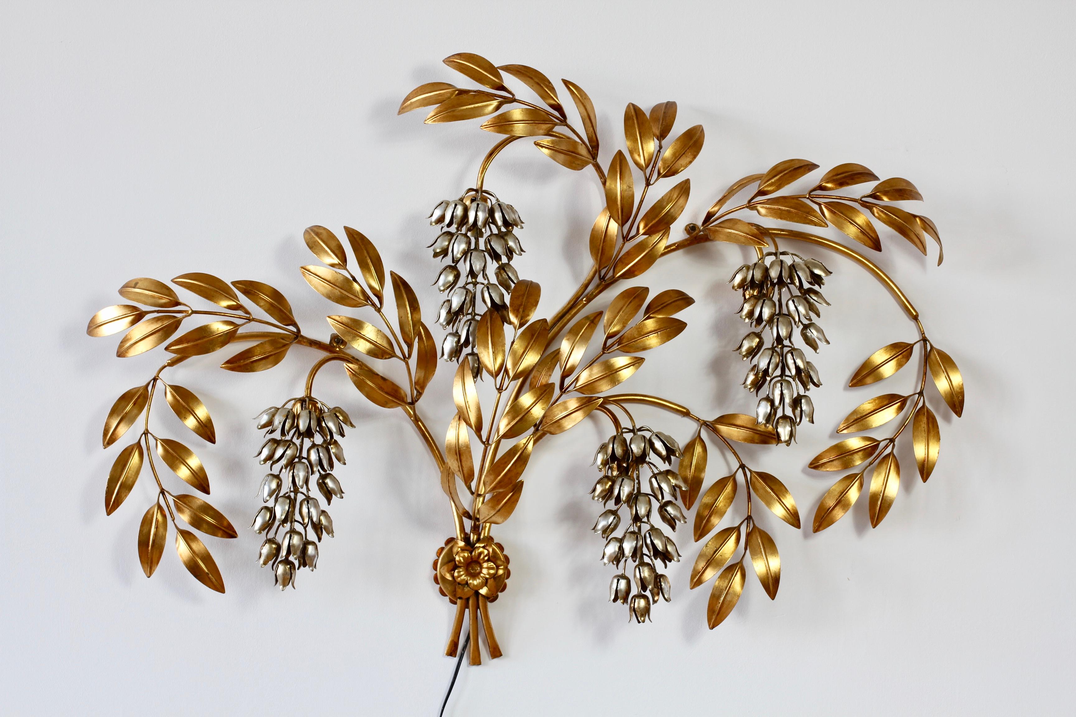 Große Hans Kögl Pioggia d'Oro Verschnörkelte Vintage Vergoldete Wandleuchte, Lampe oder Wandleuchter im Angebot 5