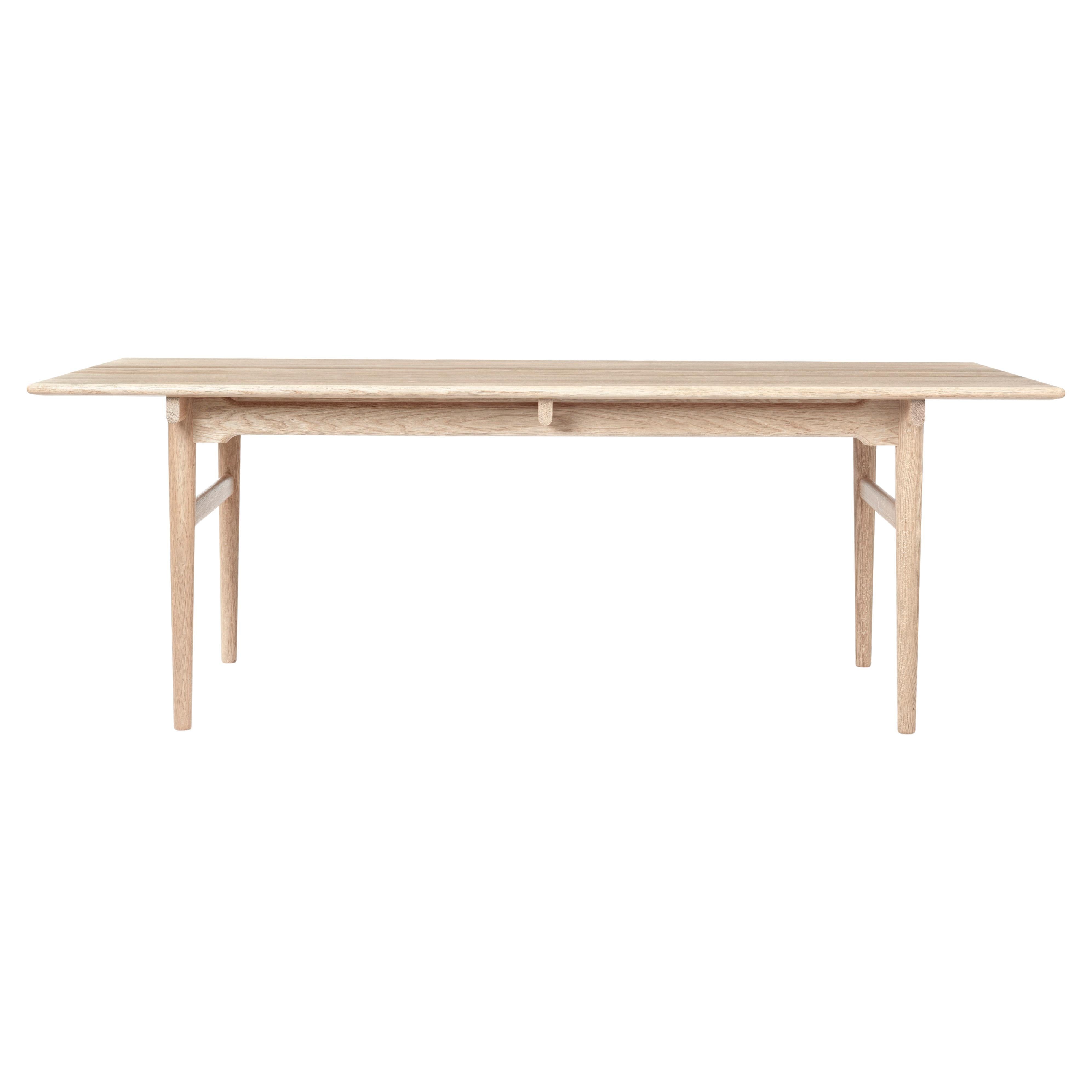 Large Hans Wegner 'CH327' Dining Table in Oak & White Oil for Carl Hansen & Son