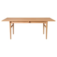 Large Hans Wegner 'CH327' Dining Table in Oiled Beech for Carl Hansen & Son