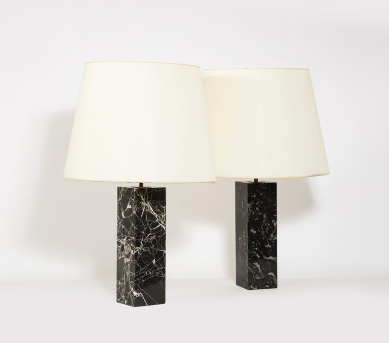 Large Hansen Marble Table Lamps, USA 1960s For Sale at 1stDibs