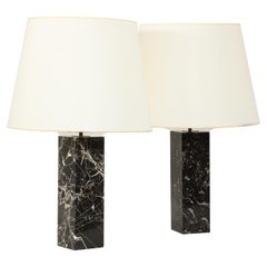Large Hansen Marble Table Lamps, USA 1960s