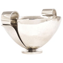 Large Harald Nielsen Sterling Silver Bowl Produced by Georg Jensen, 1933-44