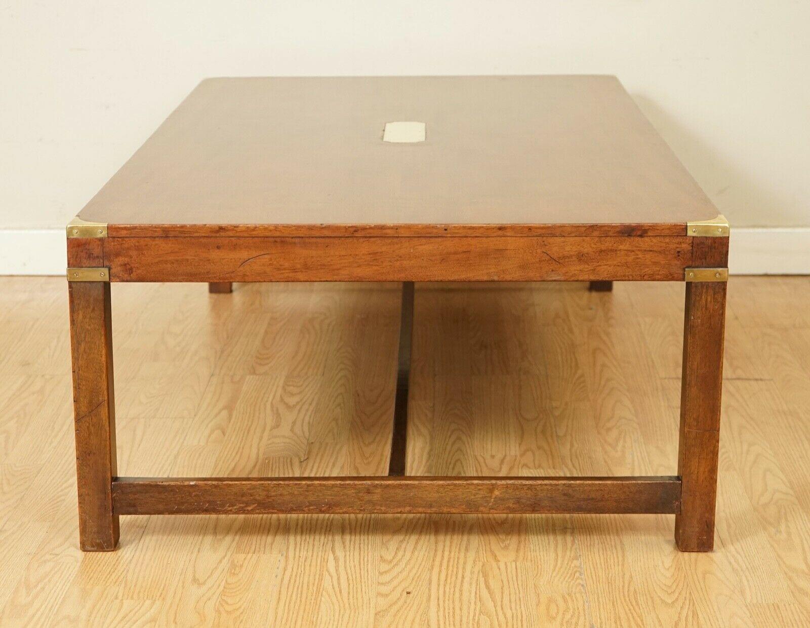 20th Century Large Harrods Kennedy Military Campaign Coffee Table