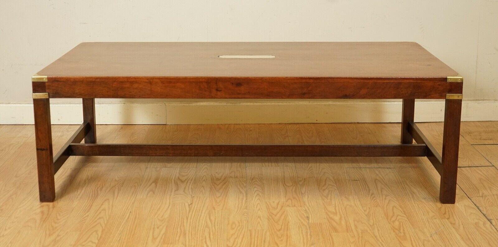 Hardwood Large Harrods Kennedy Military Campaign Coffee Table
