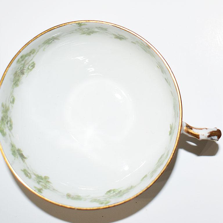 French Large Haviland Limoges Porcelain Tableware Set France 54 Pieces 1800s