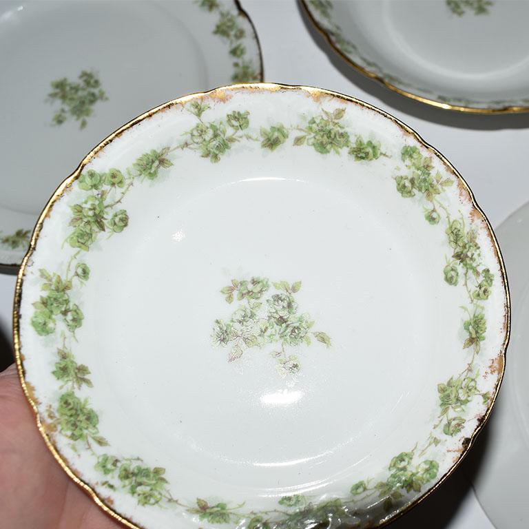 19th Century Large Haviland Limoges Porcelain Tableware Set France 54 Pieces 1800s