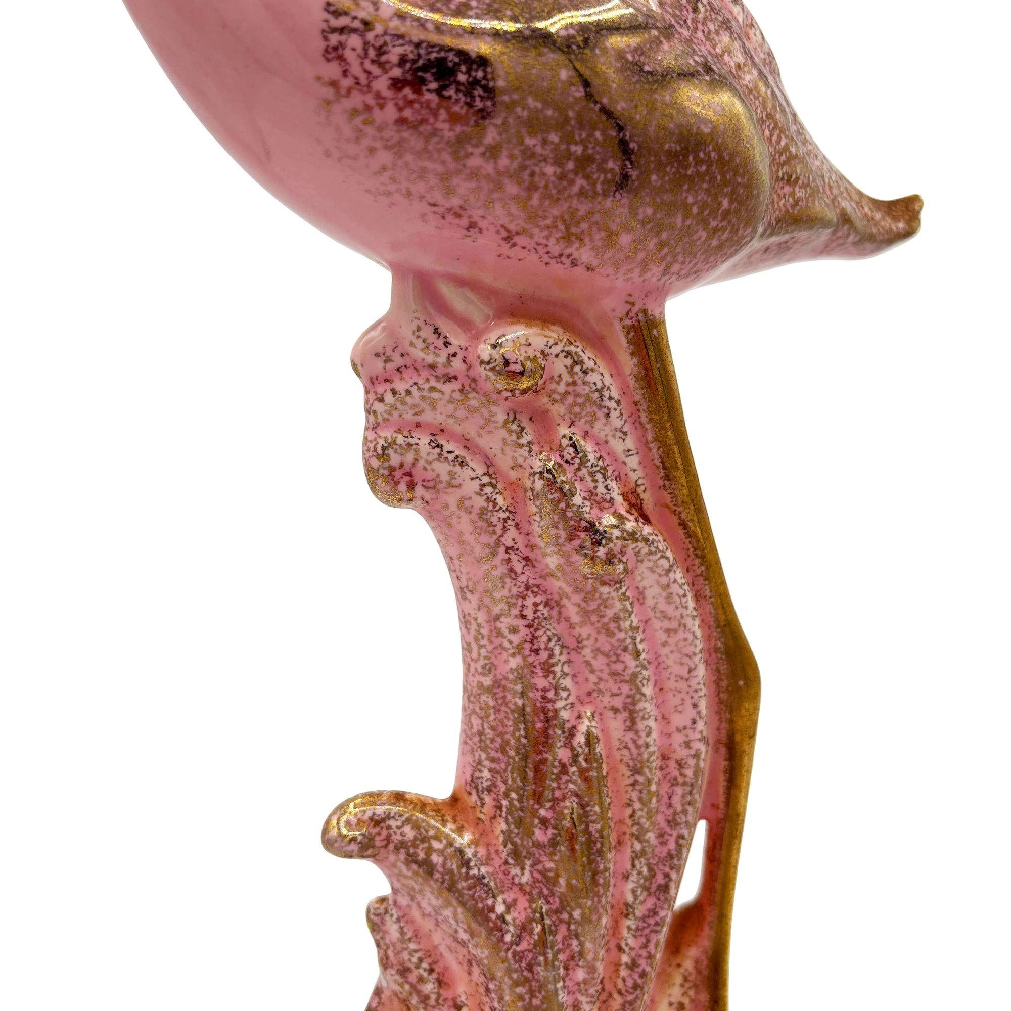 Large Hawaiian Pottery Ceramic long-legged Flamingo Figurine by Found Memories For Sale 1