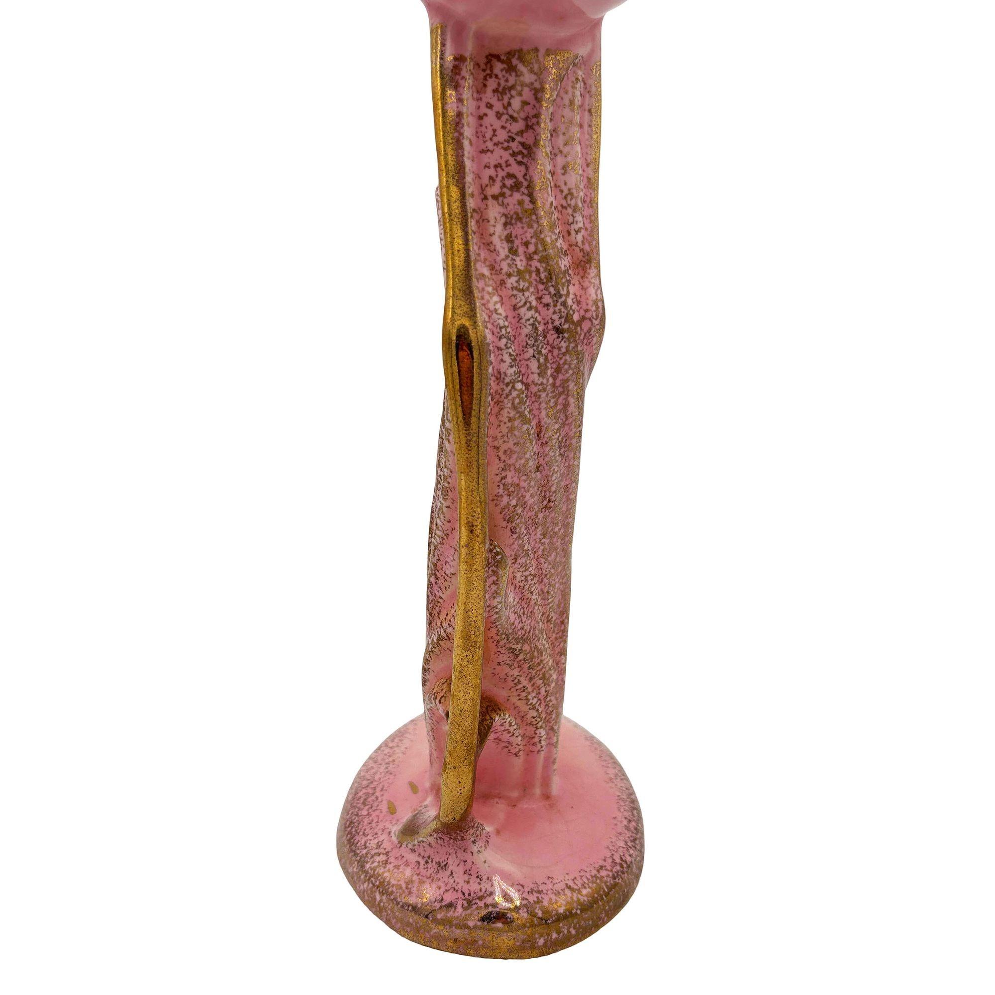 Large Hawaiian Pottery Ceramic long-legged Flamingo Figurine by Found Memories For Sale 3