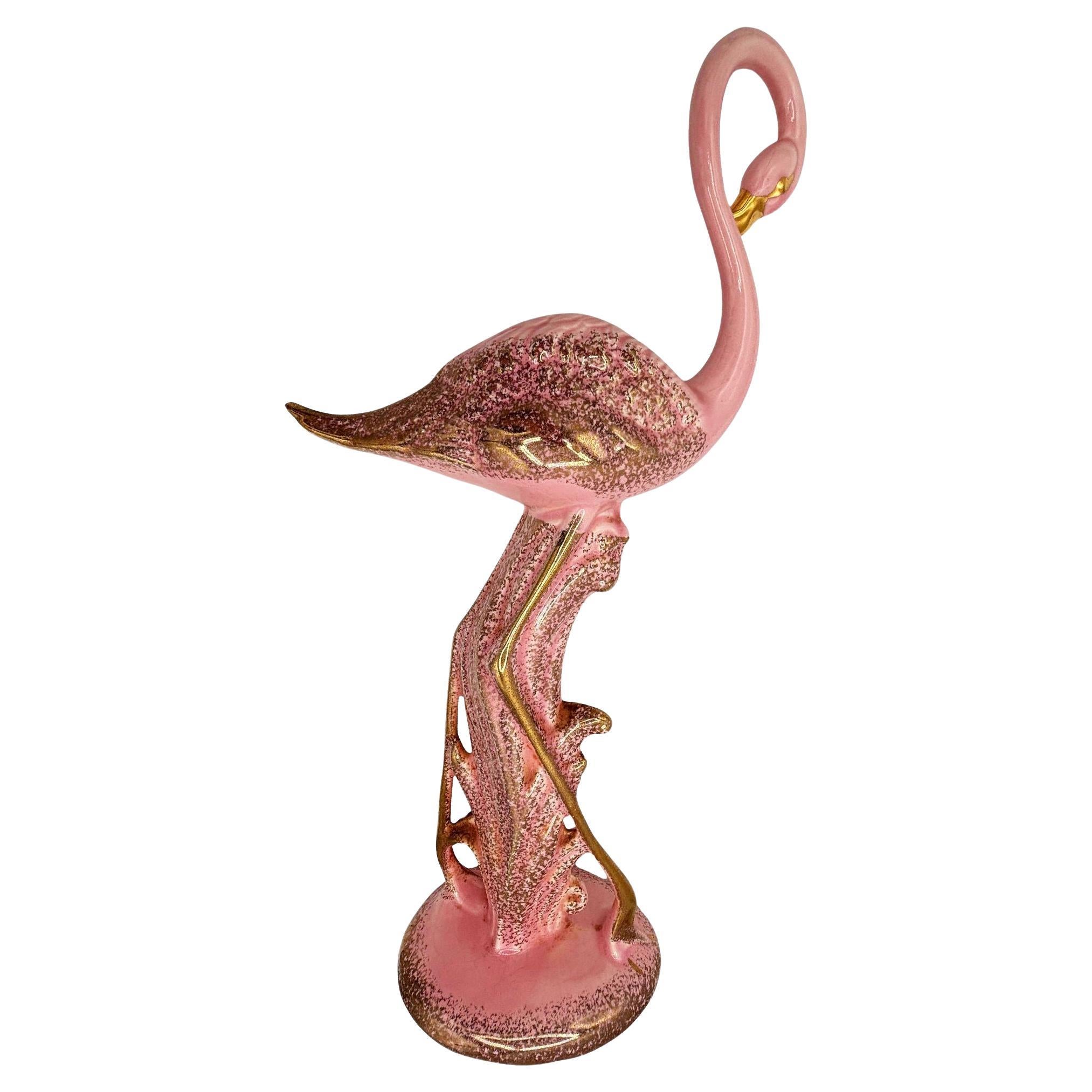 Large Hawaiian Pottery Ceramic long-legged Flamingo Figurine by Found Memories