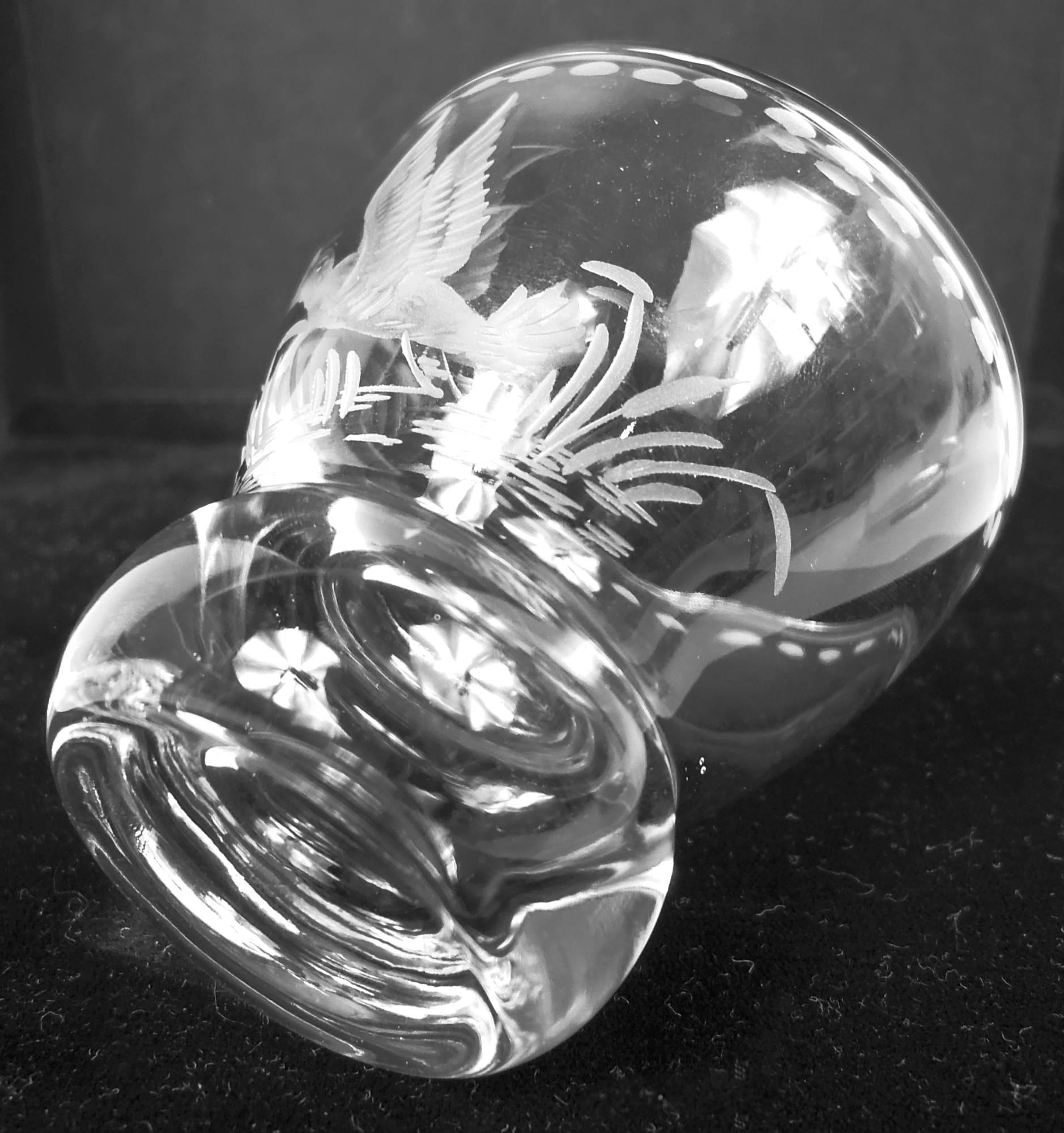 Große Hawkes Sterling Silber & Glas Duck Cocktail Shaker & Tassen im Angebot 3