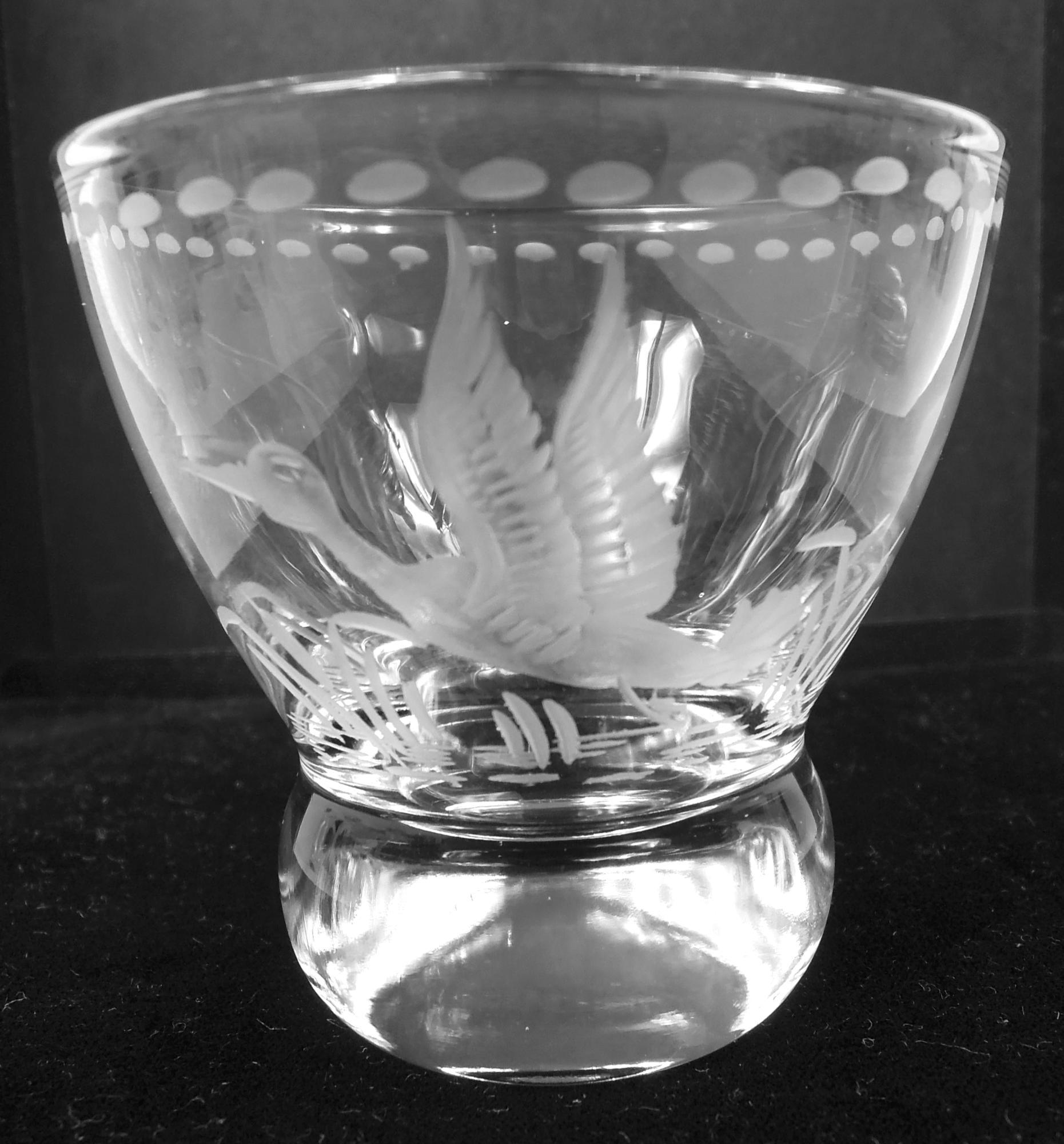 Große Hawkes Sterling Silber & Glas Duck Cocktail Shaker & Tassen im Angebot 2