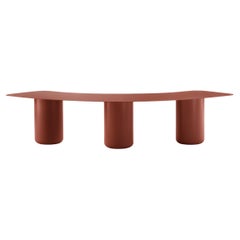 Large Headland Red Curved Bench by Coco Flip