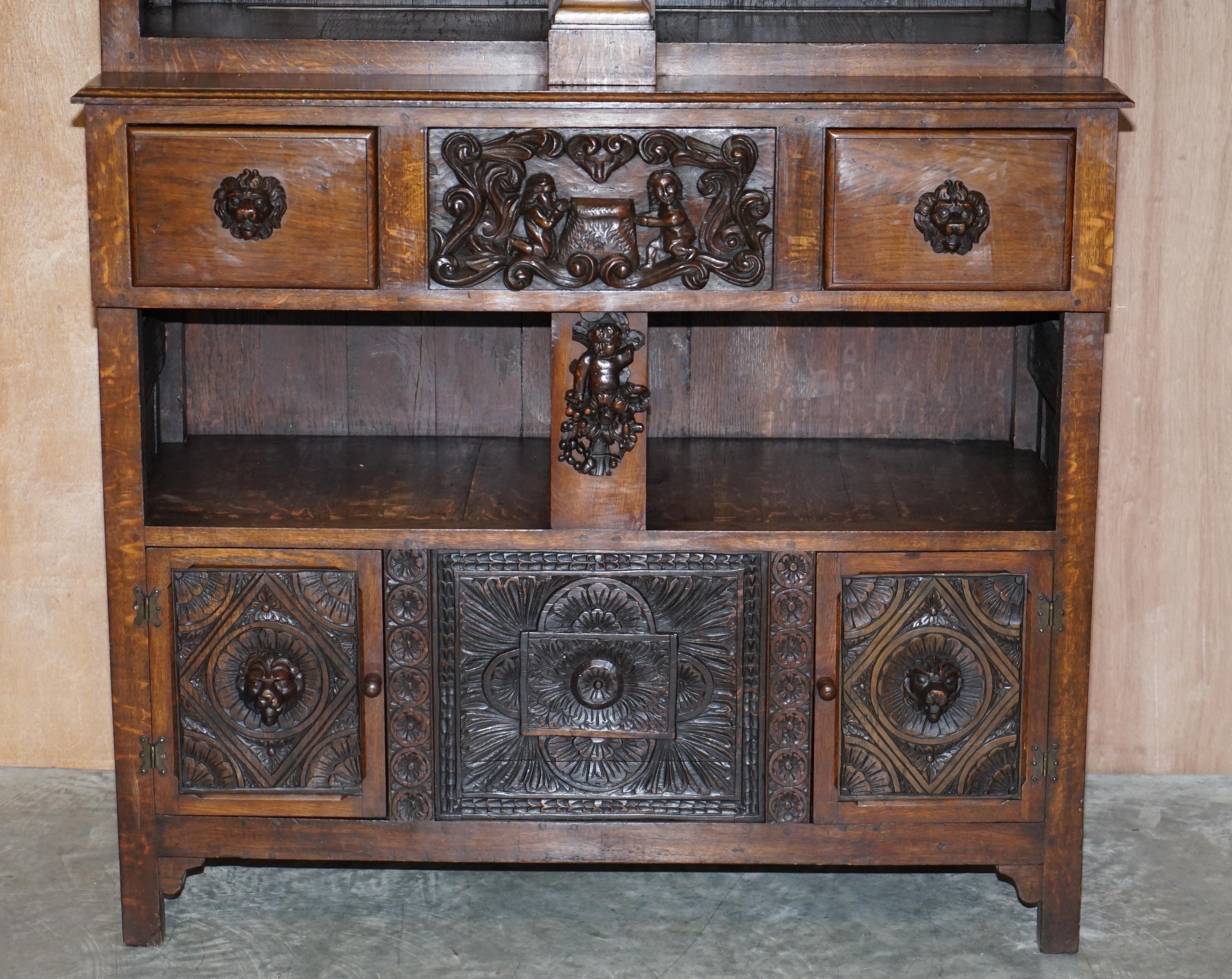 large antique bookcase