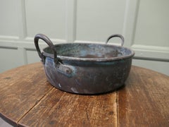 Large Heavy 19th Century Copper Preserving Pan
