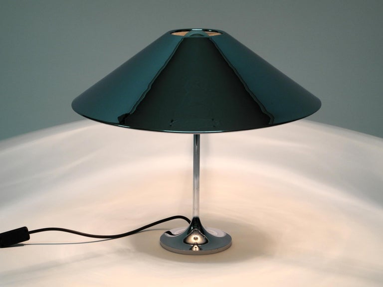 Lampe Vintage 70's En Métal Chromé – Hauteur 48 Cm, Design Rétro
