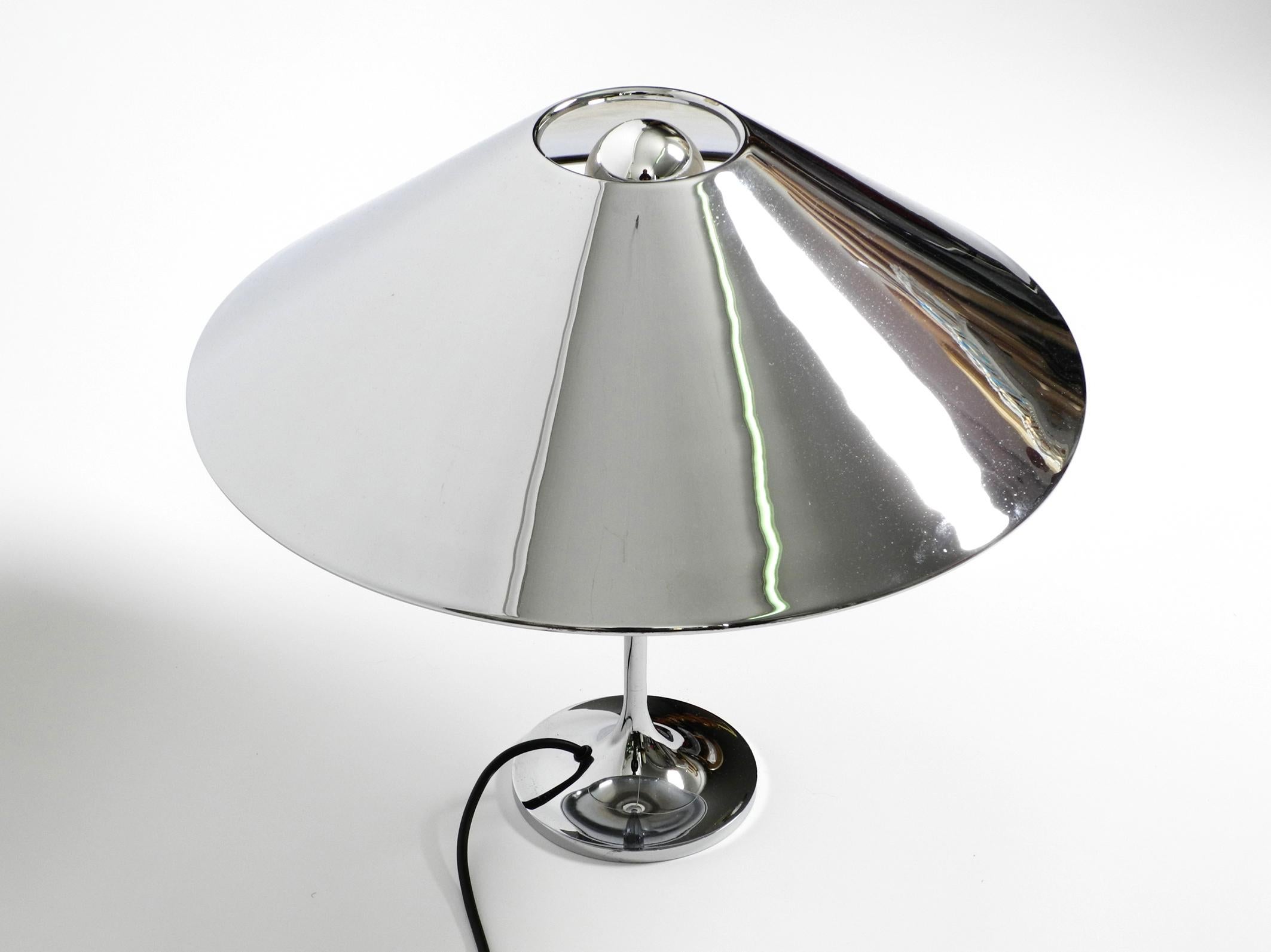 large chrome lamp