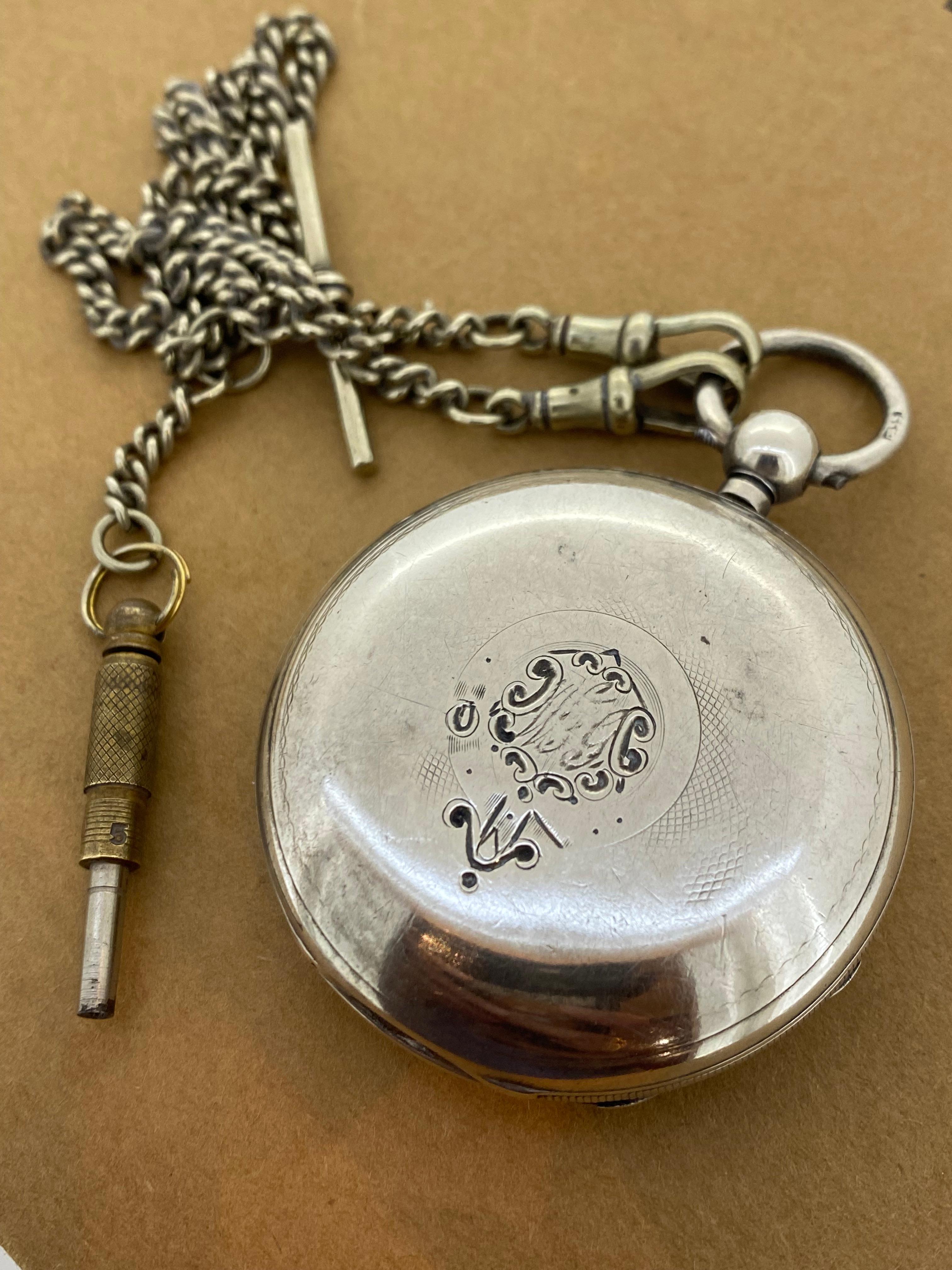 Große & schwere antike Rotherhams Londoner Silber Full Hunter Taschenuhr, ca. 1838 Herren
