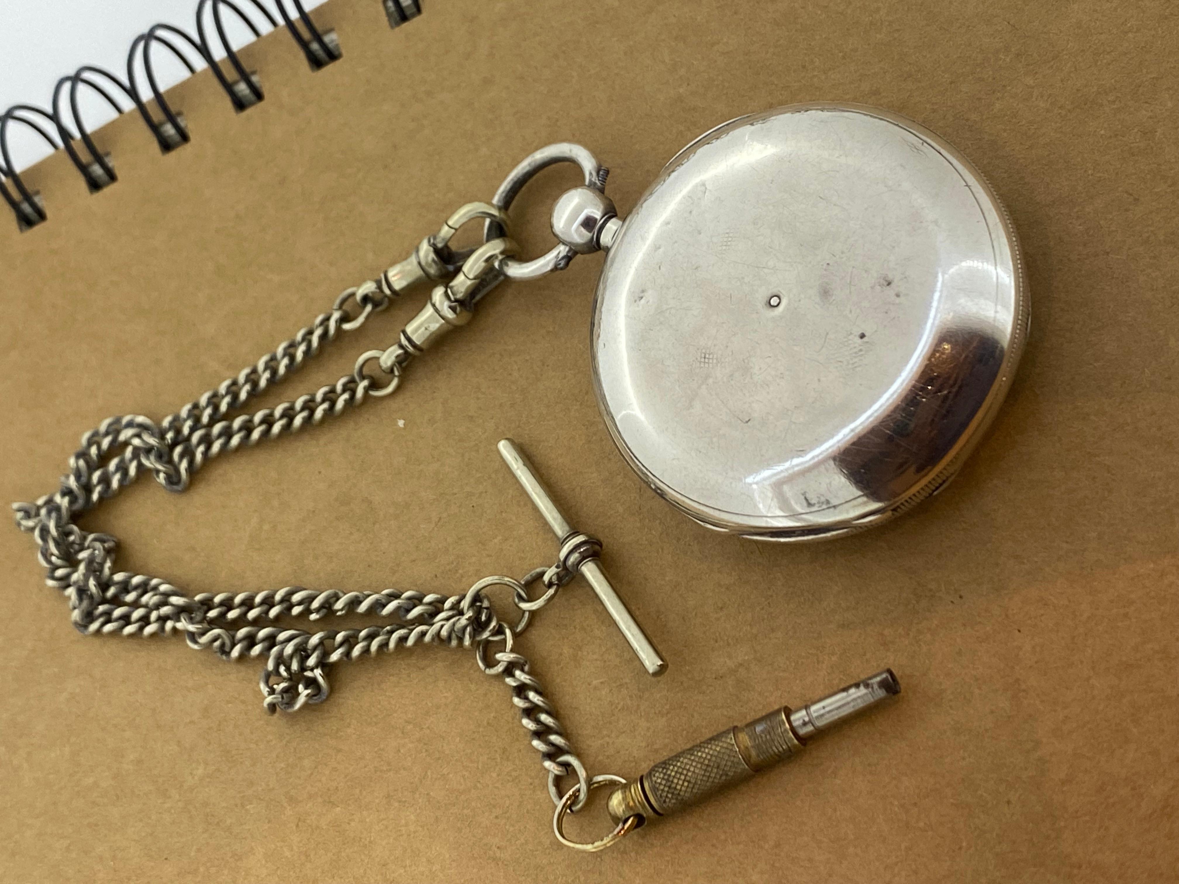 Große & schwere antike Rotherhams Londoner Silber Full Hunter Taschenuhr, ca. 1838 2