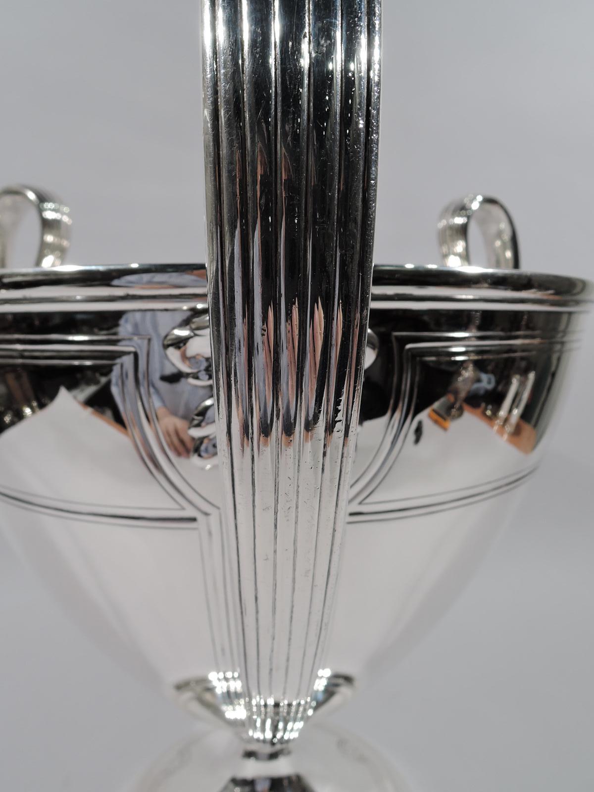 Large and Heavy Art Deco Classical Sterling Silver Trophy Cup by Tiffany In Excellent Condition In New York, NY