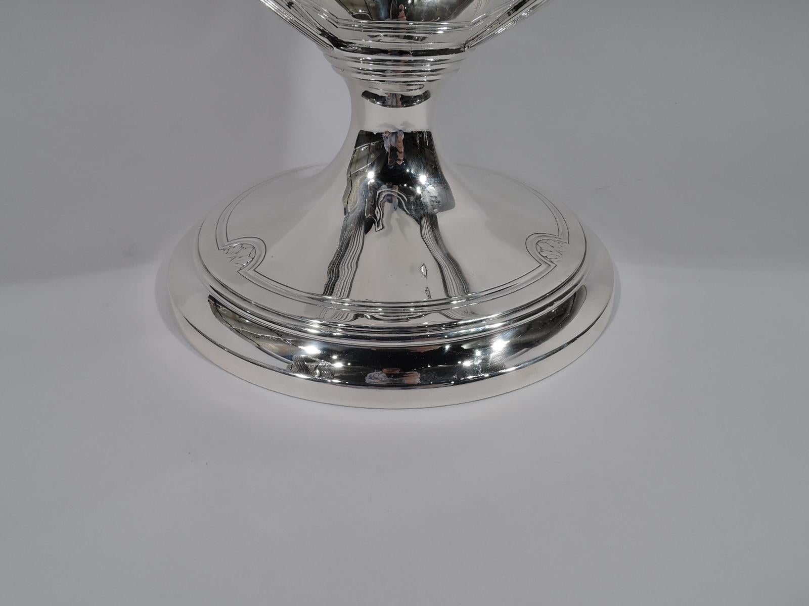 Large and Heavy Art Deco Classical Sterling Silver Trophy Cup by Tiffany 2