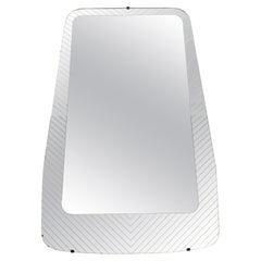 Large, Heavy, Beautiful 1940s Solid Wood Wall Mirror from Italy