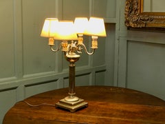 Large heavy Brass 4 Branch Table Lamp This is a heavy and stunningly attractive