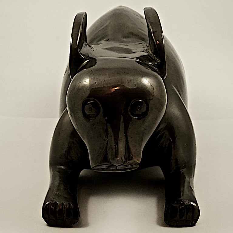 Large Heavy Bronze Rabbit Statue For Sale at 1stDibs