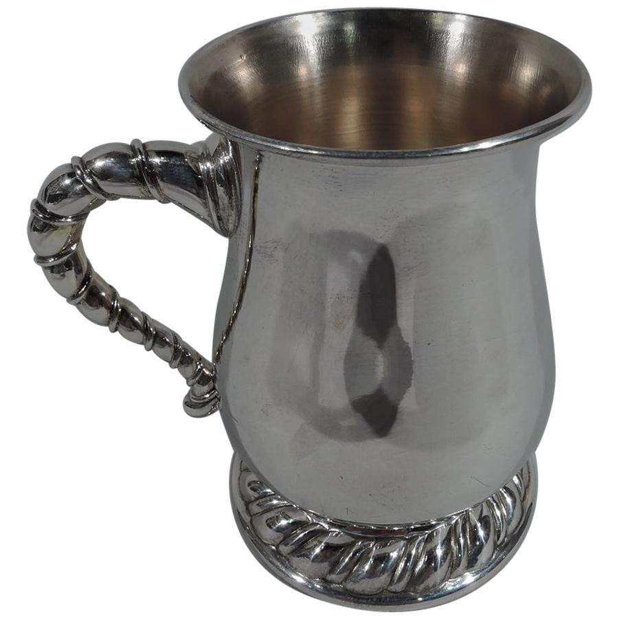 Buccellati Modern Classical Sterling Silver Mug in Torchon Pattern