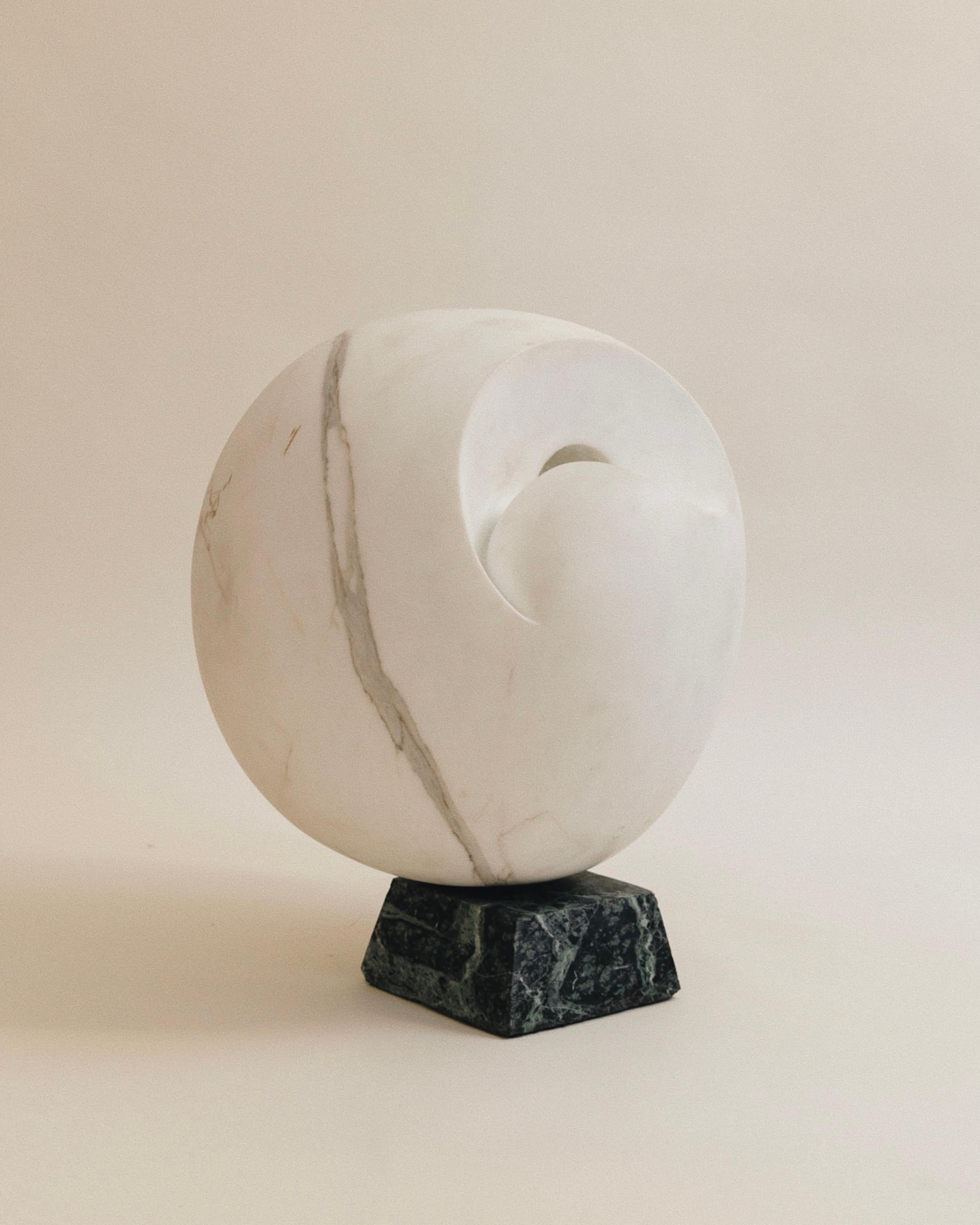 Mid-Century Modern Large & Heavy Carved Marble Abstract Sculpture Barbara Hepworth For Sale