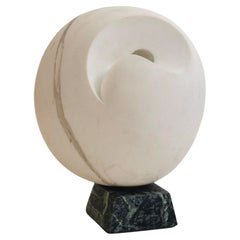 Large & Heavy Carved Marble Abstract Sculpture Barbara Hepworth