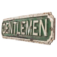 Grande plaque murale en fonte pour gentleman, C.I.C. 1930